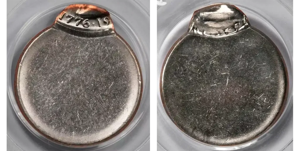 Example of 1776- 1976 PCGS MS65 Off Center Mirror Brockage Bicentennial Quarter valuable mint error.